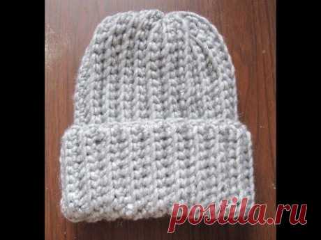 Crochet Ribbed Hat
