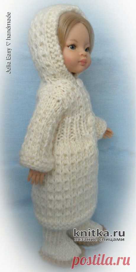 Зимнее пальто с капюшоном для куклы Paola Reina. Работа Julia Easy, Вязаные игрушки