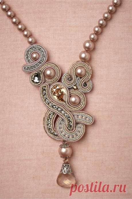 (1) Moons of Jupiter Necklace in Sale Jewelry at BHLDN | Soutache and Beaded Embroidery