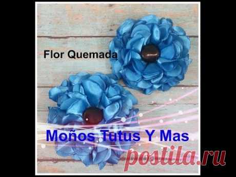 Como hacer FLOR QUEMADA DE TELA Paso a Paso BURNT FLOWER Tutorial DIY How To PAP