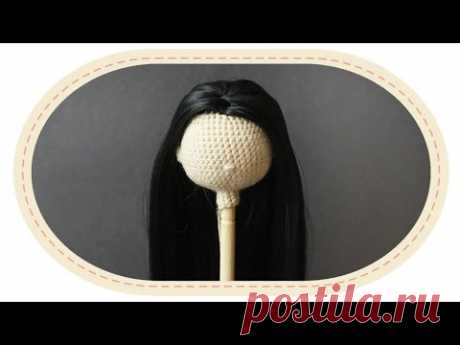 Делаем настоящие волосы кукле амигуруми. Real like hair for amigurumi doll.