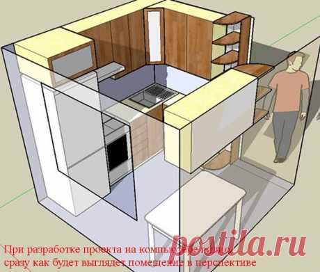 Дизайн проект 5 и 6 кв. м кухни в хрущевке своими руками | Советы Хозяевам.РФ