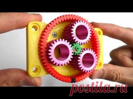 🌑 Уникальный планетарный редуктор 354 :1 на 3D принтере 3d print #Shorts Игорь Белецкий