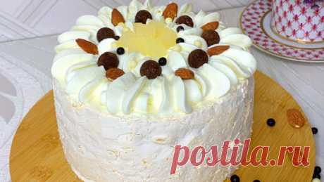 Меренговый торт "Нежное облако" с грушей. Рецепт меренги для торта или рулета | Lioka | Дзен