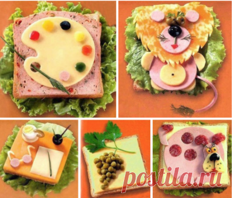Необычные бутерброды для детей