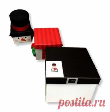Set of 3 Novelty Stacking Xmas Gift Present Boxes Kids Snowman/Elf/Santa Claus | eBay