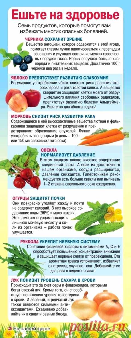 7 продуктов, которые помогут избежать многих опасных болезней