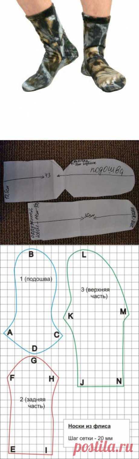 Носки за 5 минут. Выкройка.