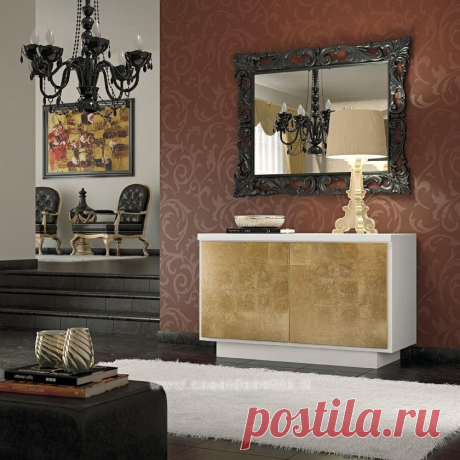 Madia 2 Ante Foglia Oro | mobili Casa Idea Stile