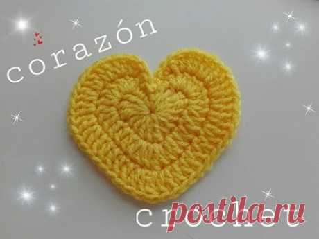 ♥️Como tejer corazón ♥ a crochet muy fácil