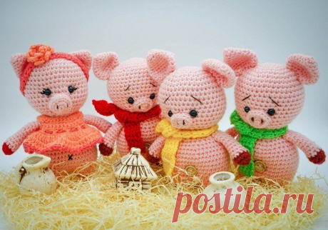 Вязаные поросята амигуруми крючком | Hi amigurumi