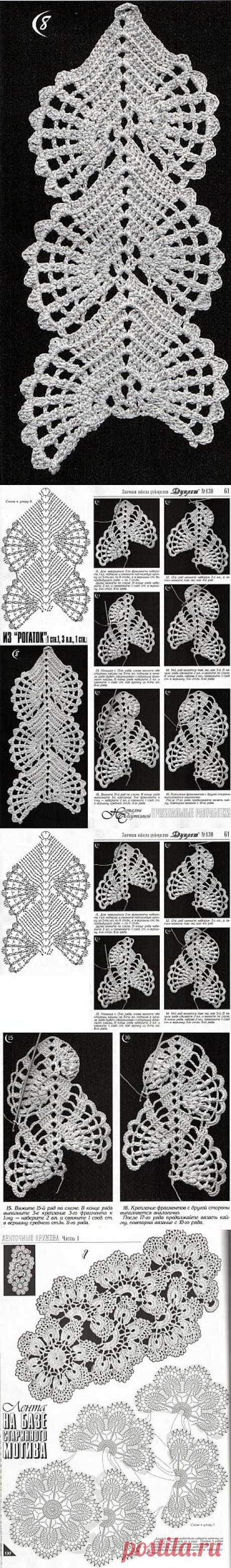 Ленточное кружево. Подборка..