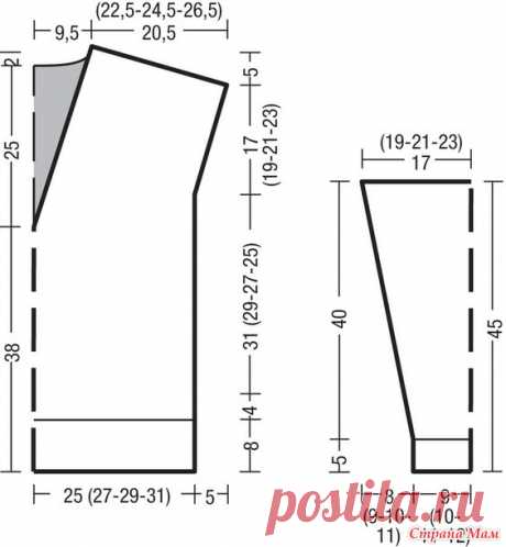 Цветной пуловер с боковыми разрезами. - Вязание - Страна Мам