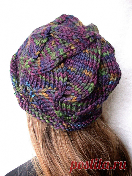 Pattern - Knitted Swirl Hat,  Bulky Adobe PDF file 229 KB  Skill level: intermediate Yarn: 1 skein Kona Superwash Bulky or other bulky yarn 100 yds.  We have a few skeins of this yarn left: https://www.etsy.com/shop/robinjedmundson/search?search_query=kona+bulky&order=date_desc&view_type=gallery&ref=shop_search  Needles: size 8 [long circulars for Magic Loop or doublepoints]  Notes: This adult sized hat is worked in the round and shaped using decreases. Size will vary acco...