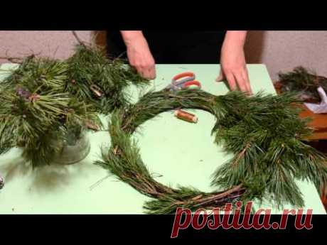 ❄ Как сделать венок из хвойных веток  ❄Handmade Christmas Wreath