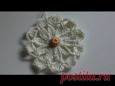 Вязаный цветок крючком №4  flower crocheted
