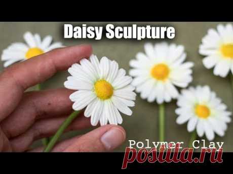 Polymer Clay Daisy Flower Tutorial // How to Sculpt with Clay