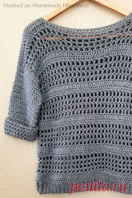 Simple Crochet Sweater Pattern | Hooked on Homemade Happiness