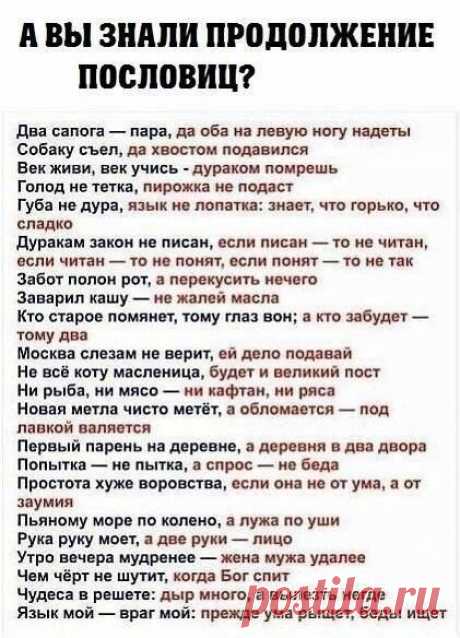 пословицы