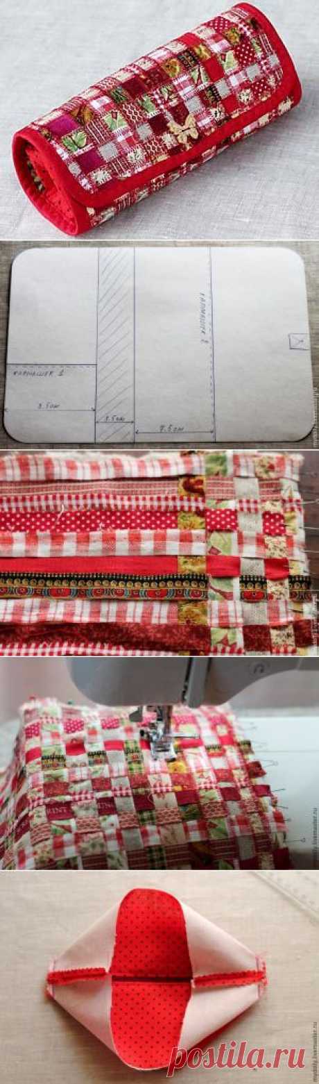 Шьём практичный текстильный пенал в технике лоскутной мозаики - Ярмарка Мастеров - ручная работа, handmade