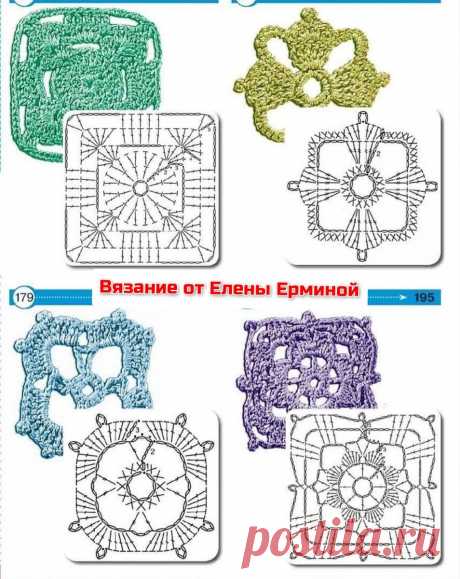 🔥Большая подборка схем вязания мотивов. 👍На это стоит посмотреть: замечательная идея жакета | Вязание крючком Елена Ермина | Дзен