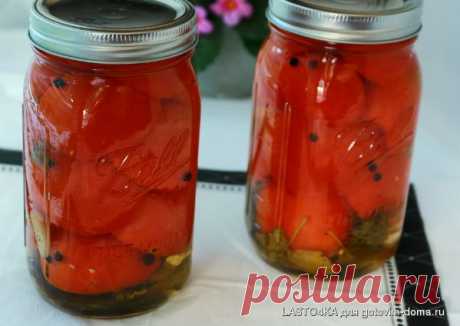 Маринованные помидоры половинками • Помидоры, болгарский перец