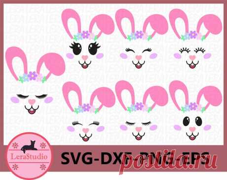 60 % DE DESCUENTO Conejito Pascua SVG Bunny Face Clipart | Etsy