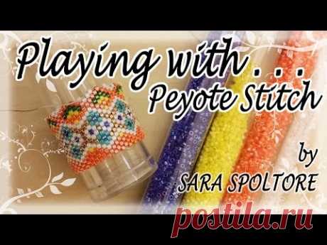 Bead Chat #012 Peyote Stitch - Plastic tube covered with Delica beads