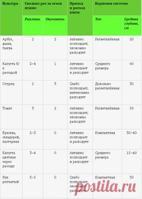 Шпаргалка по рыхлению, окучиванию и прополке грядок