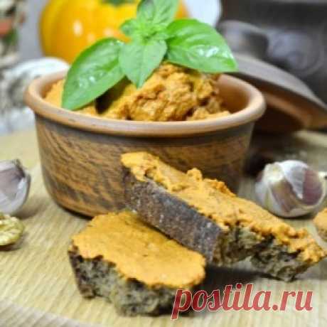 Вкусный паштет из болгарского перца и орехов