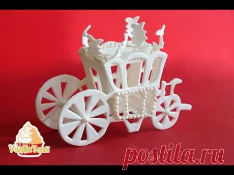 Gum paste Wedding Carriage / Cinderella Carriage with Royal Carriage cutters