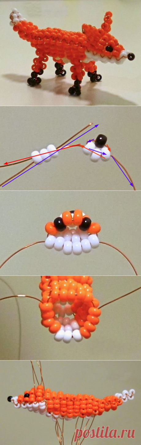 Как делается из бисера лиса своими руками: схемы и советы