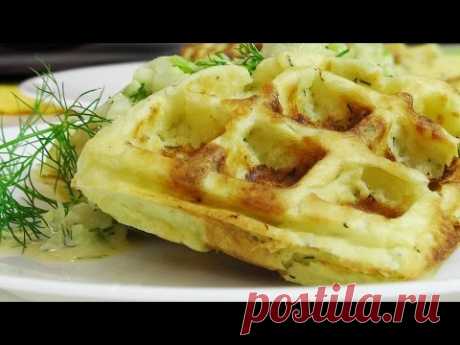 Картофельные вафли с курицей в электровафельнице GF-020 Waffle Pro