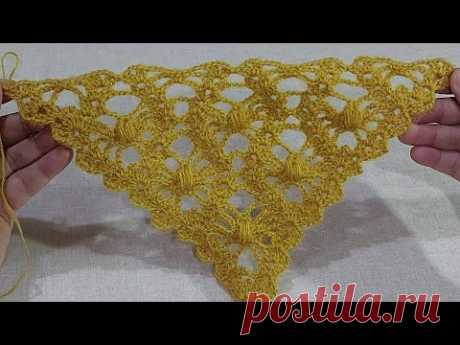 How to crochet double face shawl step by step