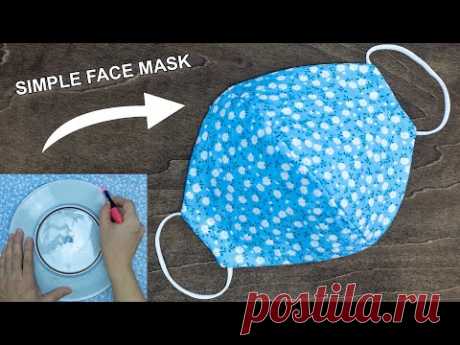 Make Fabric Face Mask at home | DIY Face Mask No Sewing Machine | Easy Face Mask Pattern