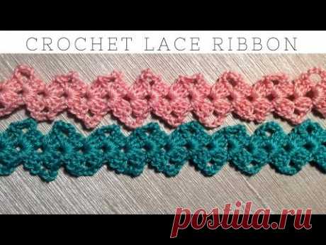 Simple Crochet Lace Ribbon Tape Tutorial