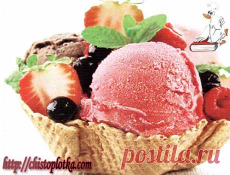 Очень вкусное домашнее вишнево-клубничное мороженое с ягодами и какао. | Кулинарные рецепты вкусной еды