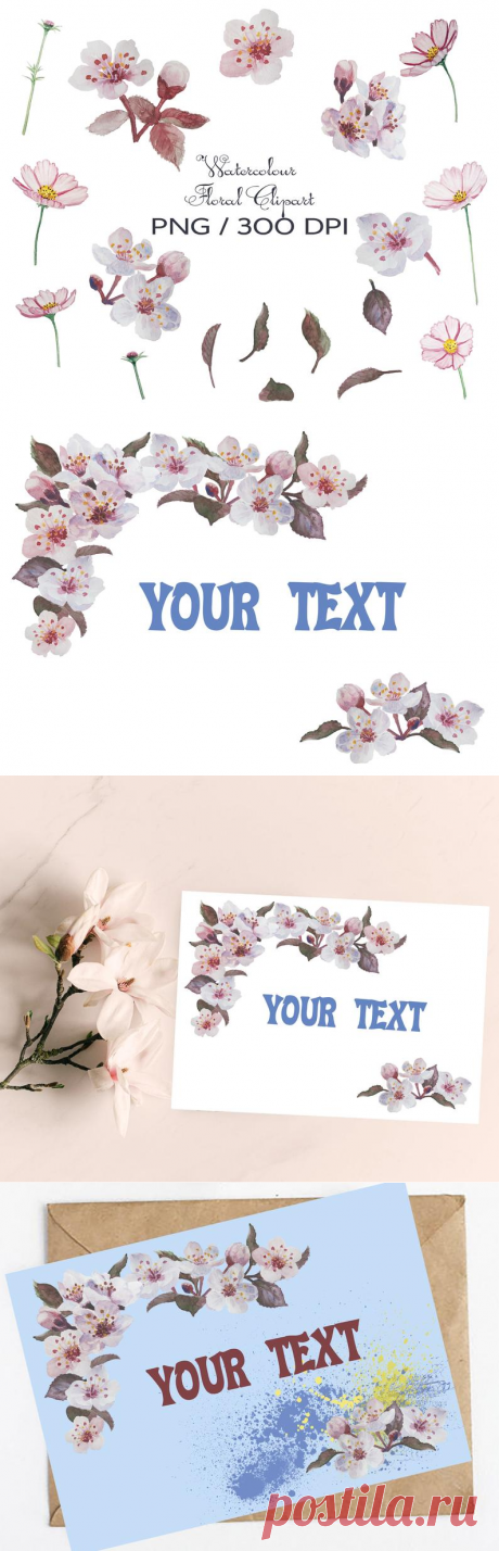 Watercolor Spring Printable Clipart Wedding Clipart Spring | Etsy