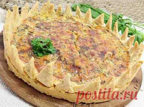 Пирог с нежной начинкой из сыра и ароматной зелени на праздничный стол! | Готовим рецепты | Яндекс Дзен