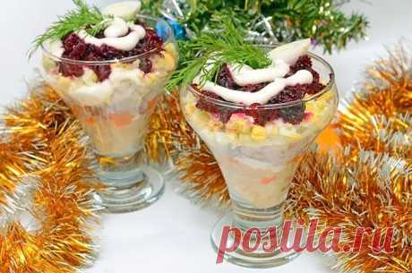 Порционные салаты, праздничные рецепты с фото | Все Блюда