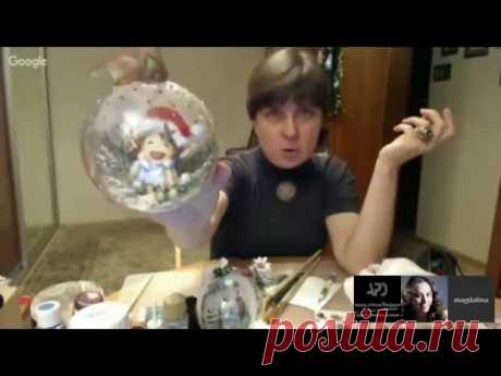 #МК Магдалины Соловьёвой "Рождественские 3D шары". Ручная работа
