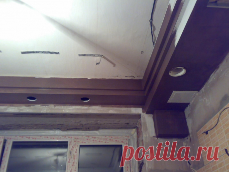 Подвесной потолок на кухне своими руками