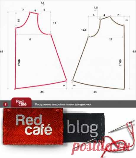 RedCafe | Построение выкройки платья для девочки