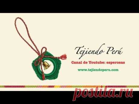 Estrella navideña tejida a crochet (con argolla) - YouTube