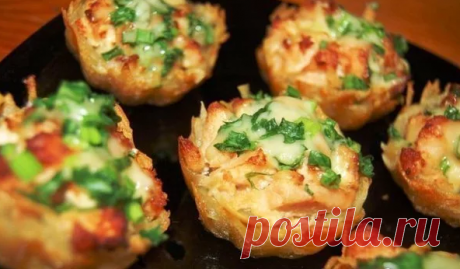 Картофельные тарталетки с курицей под чесночным соусом. Супер вкусно! | вкусный блог | Яндекс Дзен