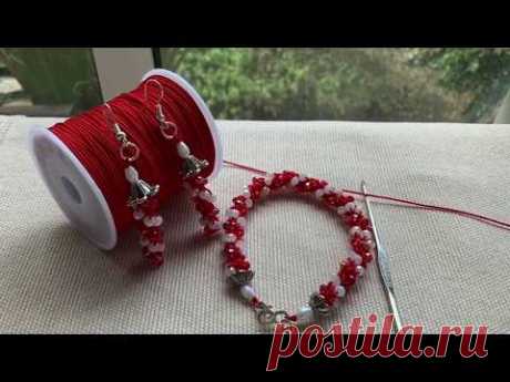 CROCHET *DISEÑO GRANADA** PULSERA-ARETES Y COLLAR - YouTube