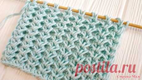 ШИКАРНЫЙ Узор спицами Ажурный Колосок | How to knit Lace Spine stitch