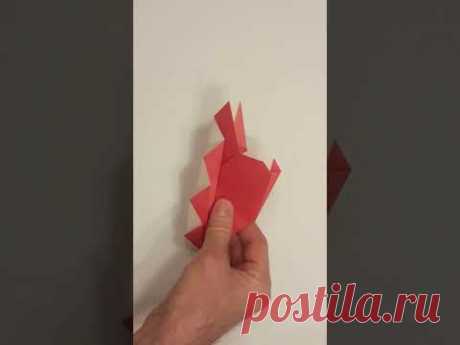 FOLDABLE paper heart; Сердце из бумаги СКЛАДЫВАЕТСЯ #shorts