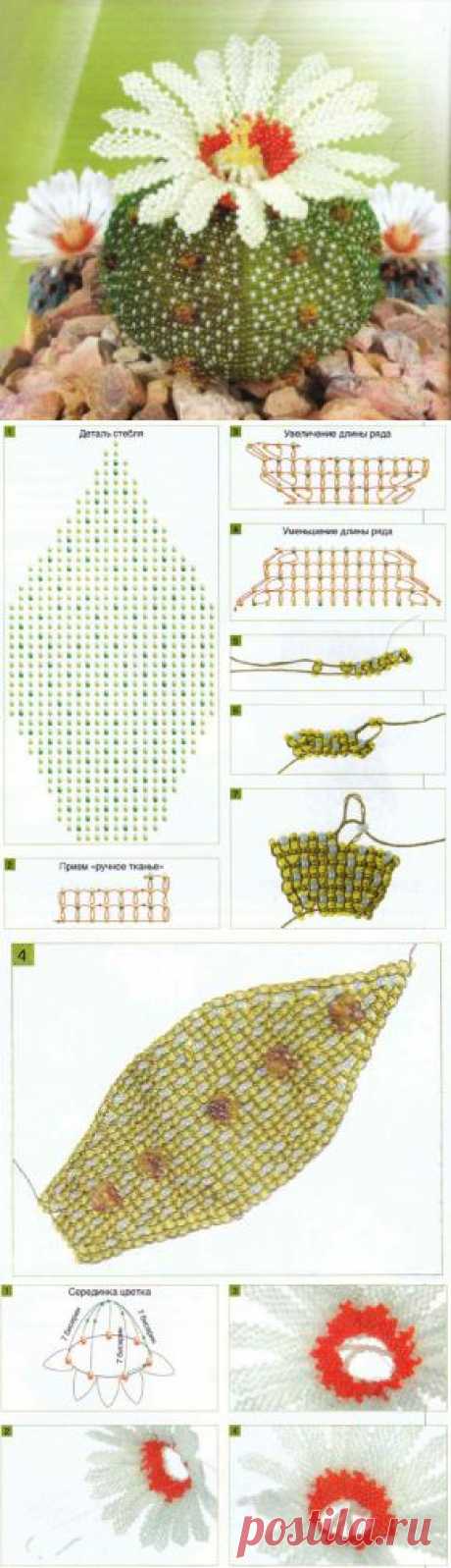Кактус из бисера | Все о рукоделии: схемы, мастер классы, идеи на сайте labhousehold.com
