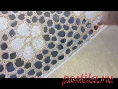 Cutwork Saree with floral design - YouTube